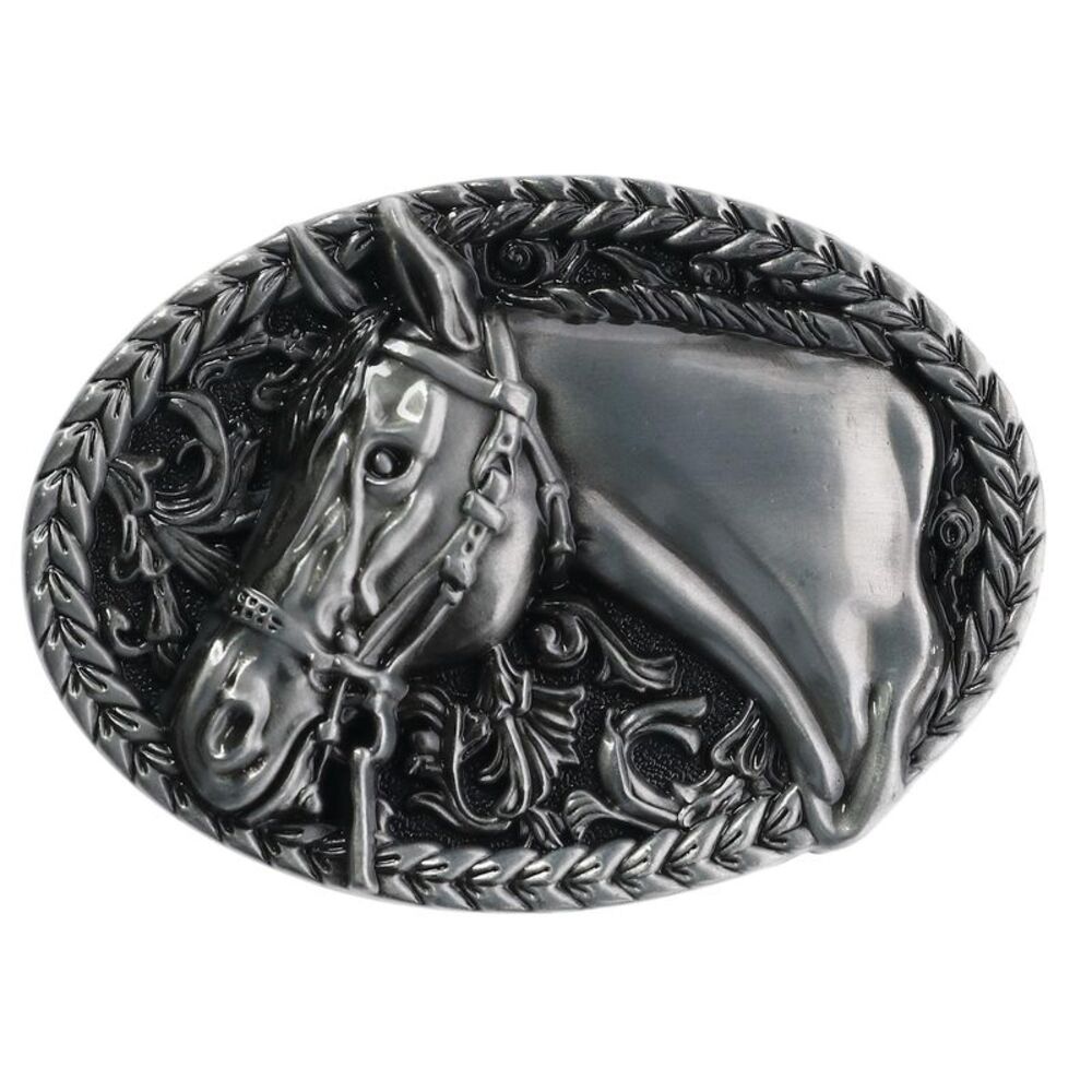 CTM Engraved Horse Belt Buckle